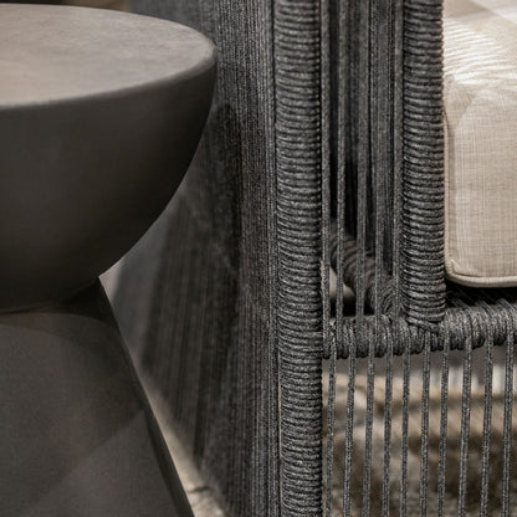GRC Round End Table Dark Grey
