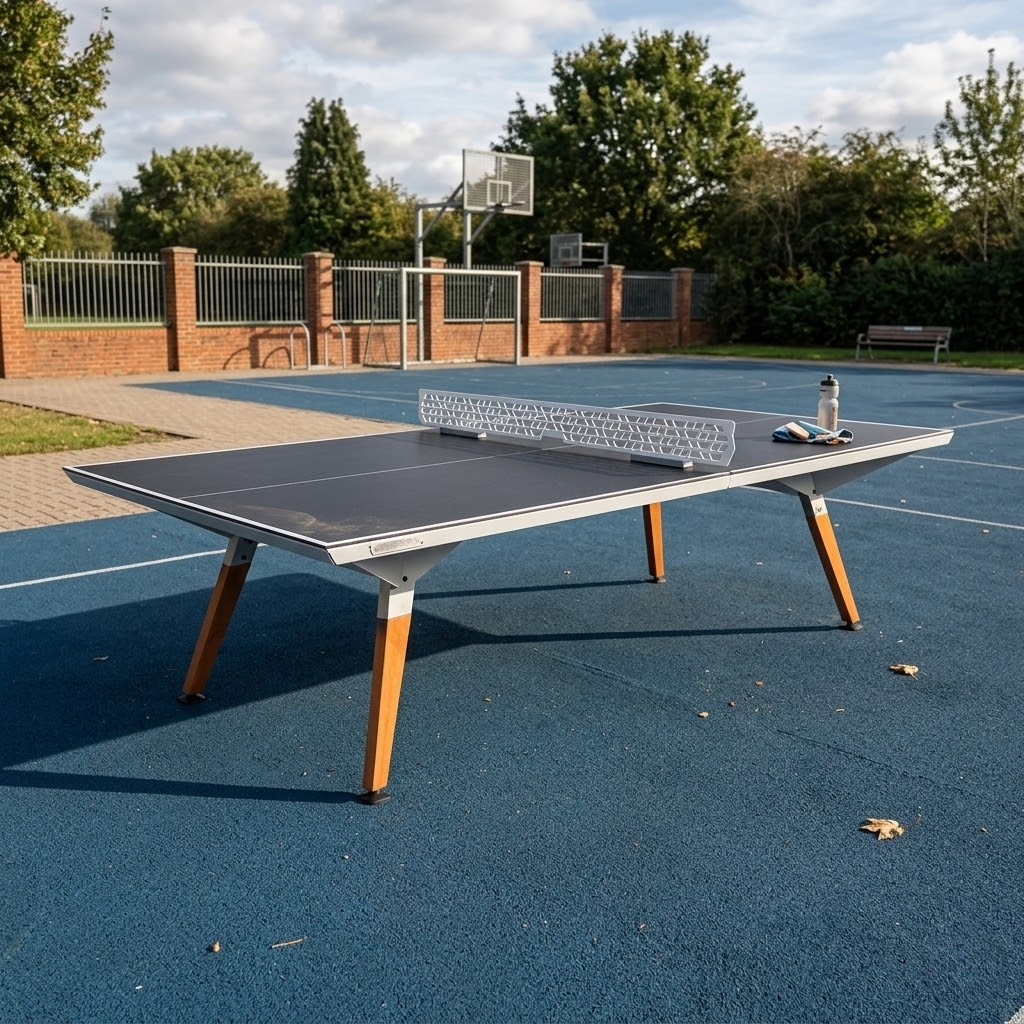 Lifestyle White - Convertible outdoor ping pong table
