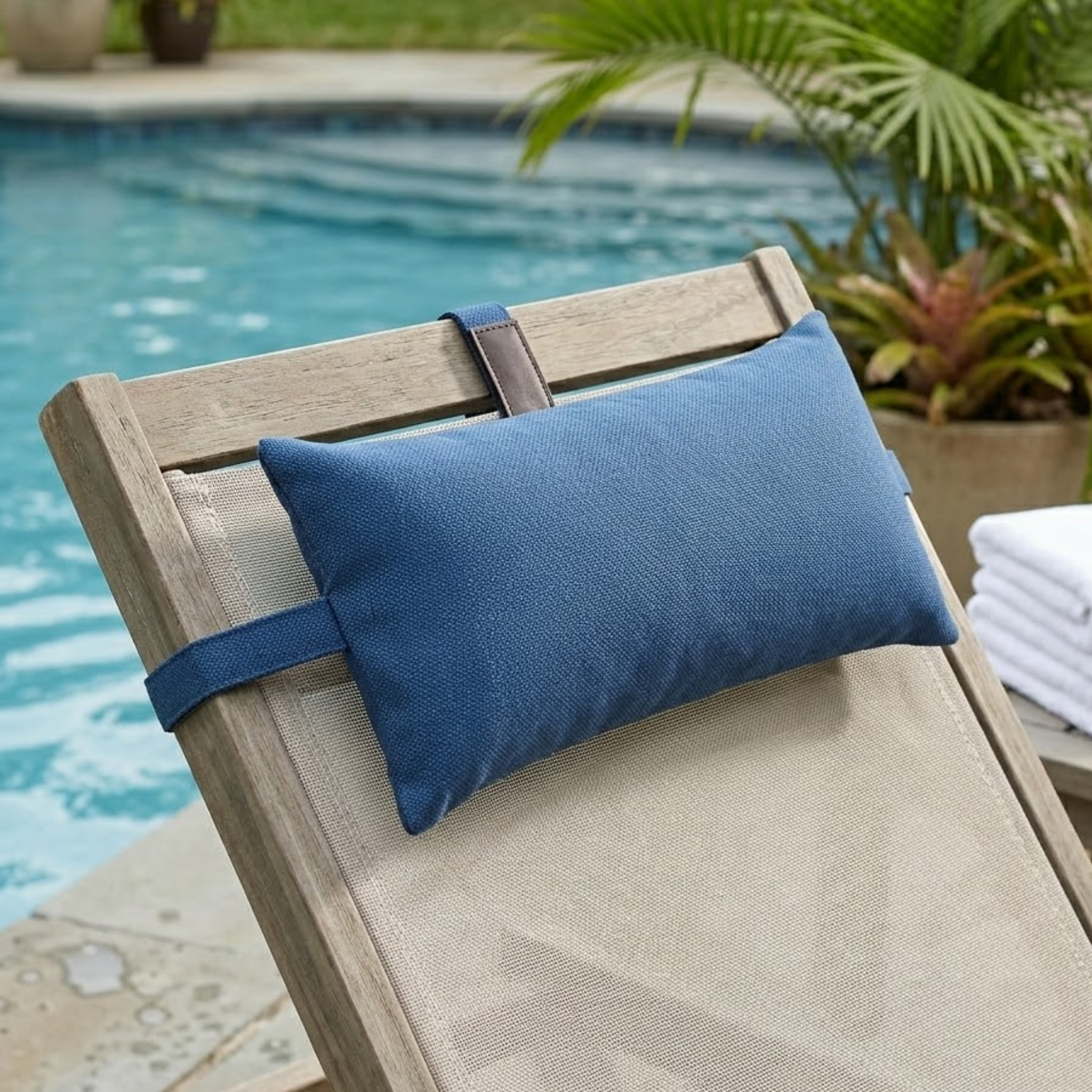 Standard Head Pillow with Strap - 20" x 10" x 3" with 19" Velcro Strap